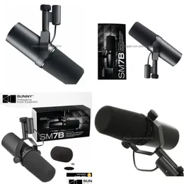 Microfones Cardioid Dynamic SM7B 7B Studio Selectable Frequency Response for Live Stage Recording Podcasting 230227 Drop Delivery E DHS2I