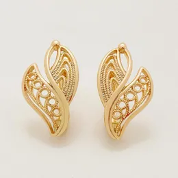 DANGLE ORCRINGS Metal Hollow Leaf فريدة من نوعها 585 Rose Gold Color Women إسقاط جودة عالية الجودة مجوهرات لطيفة الأزياء