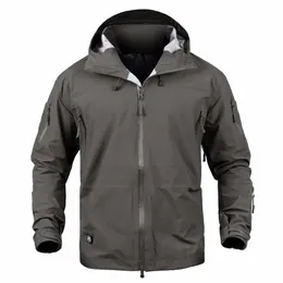 Primavera homens completo adesivo hardshell jaqueta tático combate ao ar livre à prova de vento acampamento escalada caminhadas masculino caça pesca casaco 240123