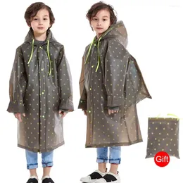 Regenmäntel Kinder Regenmantel Undurchlässiger Poncho Mit Kapuze Schultaschenabdeckung Regenbekleidung Mode Kind Wandern Einteilig Mit Sitz