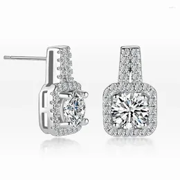 Brincos de moissanite gota 925 prata feminino luxo real gra 0.5 ct nupcial casamento noivado brincos jóias finas