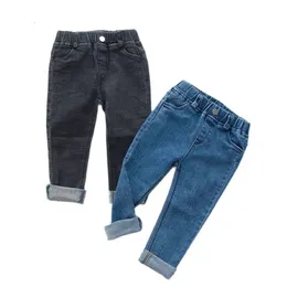 Vårens höstflickor pojkar casual jeans pant baby barn barn coola denim byxor 240123