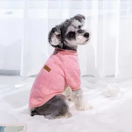 Köpek Giyim Sonbahar/Kış Yumuşak İnce Peluş Sıcak Giysiler Evcil Örme Teddy Sweater İki Bacaklı Köpek Kedi Malzeme Kostümleri Yorkshire Gömlekleri