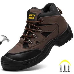 CHNMR Steel Toe Cap Breattable Sneaker för arbetsmän Säkerhetskor Syra och alkaliresistenta anti -krossande säkerhetsstövlar 240130