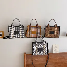 Borsa a tracolla singola Borsa a tracolla personalizzata di grande capacità Borsa a quadretti vintage da donna