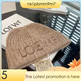 Luxury Cashmere Knitted Hat Designer Loewf Beanie Cap Men's Winter Casual Wool Warm Hat 413