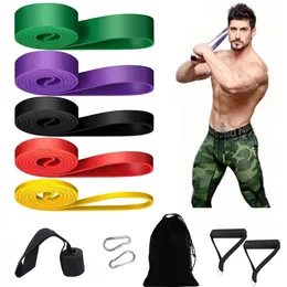 Långt motståndsband Set Pull Up Assistance Band Träning Assist Rubber Workout Gym Body Muscle Strength Stretch Training 240127