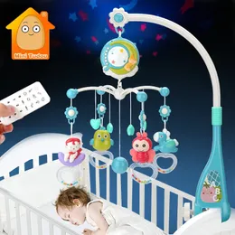 Baby Mobile Grzechotki zabawki 0-12 miesięcy dla urodzonego dziecka łóżeczko bóle maluch grzechotniki karuzele dla łóżeczków muzyczne zabawki 240118