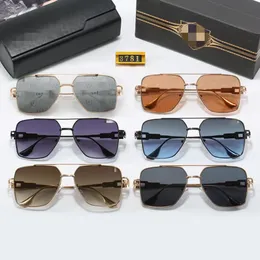 Vintage-Sonnenbrille, quadratisch, Damen-Sonnenbrille, Modedesigner-Sonnenbrille, Luxus-Sonnenbrille mit goldenem Rahmen, UV400-Farbverlauf, DITA siebzigster vergeblicher Loguat-Untergang 3781