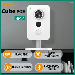 Dahua Imou 4MP Mini Cube POE IP-камера двусторонний видеоразговор детский PIR обнаружение человека и звука встроенная SD-карта наблюдения