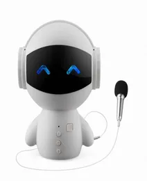 Ny Mini Robot -version Bluetooth -högtalare med Mic TFCard HD Stereo Surround Sound O Mobile Power Supply Type Originalitetsljud Box4834937