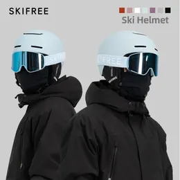 Skifree kayak kask gözlük seti kadın erkekler şok direnç snowboard profesyonel kayak koruyucu cihaz 240124