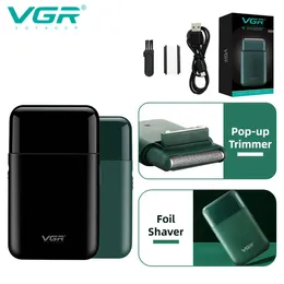 VGR Beard Shaver Rechargeable Hair Trimmer Electric Hair Cutting Machine Portable Recabating Hair Trimmer For Men V-390 240127