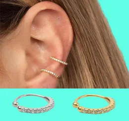 1pc liten öron manschett Dainty Conch Huggie CZ Non Pierced Diamond Nose Ring Fashion Smycken Women Gift8243071