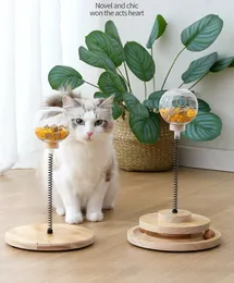 Curtain Interactive Cat Food Toy Indoor Kitten Cat Play Carousel Puzzle Feeder Leakage Ball Pet Sports Toy Trackball 240119
