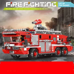 レピンブロックXingbao 03028-03031 City Water Tank Ladder Fire Truck Model Children Puzzle Asseming Small Particle Building Drop ote4d