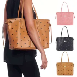 Designer MC große Einkaufstasche, 2-teiliges Set, Damen-Leder-Luxus-Einkaufstasche, Schulter-Clutch, Umhängetasche, modische Reisetasche mit Geldbörsen, Wochenendtasche