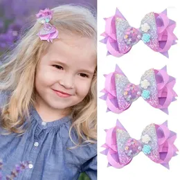 Akcesoria do włosów OAOLEER CUTE PEARL SHELL BOWIN SILPINY FOR ELEGANT GIRLES Księżniczka Kids Side Clip Barrettes Party