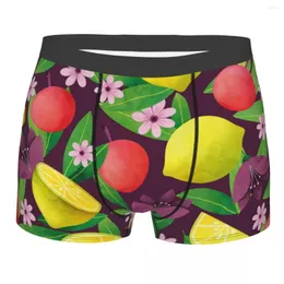 Underbyxor herr trosor boxare underkläder akvarell frukt blommiga sexiga manliga shorts