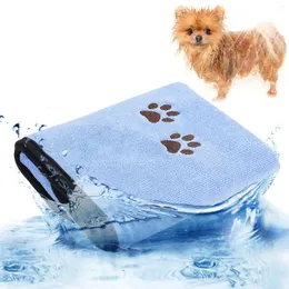 Dog Apparel Creative Printing Pet Towel Soft Multipurpose Absorbent Bath For Cat Kitten Puppy Cleaning Supplies Pink Blue