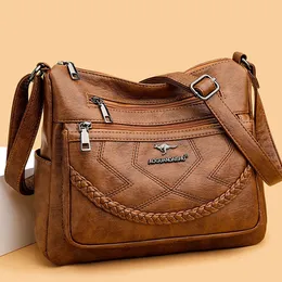 Soft PU Leather Luxury Handbags Purses Women Bags Designer Shoulder Crossbody Bag for Female Branded Trend Messenger Bags 240124