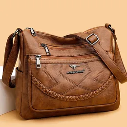 Yumuşak Pu Deri Lüks Çantalar Çantalar Kadın Bags Tasarımcı Omuz Crossbody Çanta Kadın Markalı Trend Messenger Çantalar 240124