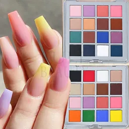 16 renk tırnak parıltısı seti Gradient katı toz pigment tozu jel oje sanat vernikleri diy manikür dekorasyon ipuçları lejbf-1 240202