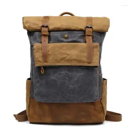 Sırt çantası sırt çantası erkekler gündelik gündüz çantaları vintage tuval okul erkekleri tasarım su geçirmez seyahat çantası erkek çantası mochila