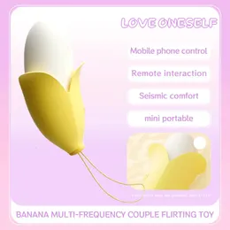 Banana Vagina Balls Vibrazione multifrequenza Beat APP Telecomando Coppia Flirtare Prodotti per adulti Vibratore Giocattolo del sesso per le donne 240130