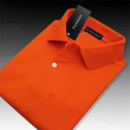 100% bomull av hög kvalitet sommarmens polo skjortor xs5xl avslappnad solid kort ärm Polos Homme modesporttröja mens toppar 240118