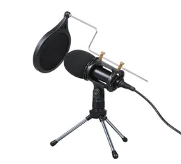 Wired Condenser Microphone o 35mm Studio Mic Vocal Recording KTV Karaoke Mic with Stand for PC Phone video conferencing6011296