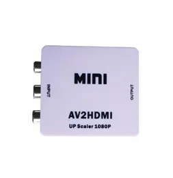 Shippping Mini AV para Conversor RCA sinais de áudio de vídeo composto para sinais Conversor AV2HDMI para TVMonitor5850009