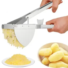 Holaroom Prensa manual de batata em aço inoxidável, espremedor de batata multifuncional, purê de batata, ferramenta de fabricação de purê de batata, cozinha 240129