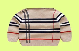 2022 bambini designer moda cardigan maglione plaid lavorato a maglia pullover di cotone bambini maglioni stampati maglione misto lana ragazzi ragazze clo5885502