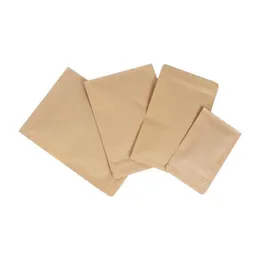 Packing Bags Wholesale Zipper Kraft Aluminizing Pouch Flat Paper Aluminium Foil Bag Resealable Zip Lock Grip Seal Food Grade Printab Dhlzg