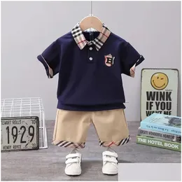 Kläder sätter babykläder set t-shirt shorts småbarn casual barn träning barn pojkar tecknad 2 st/set drop leverans moderskap dhbci