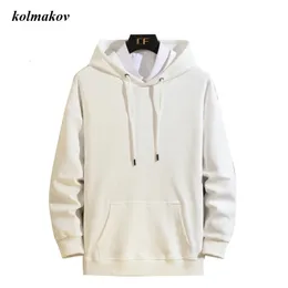 Ankunft Stil männer Langarm Hoody Mode Lässig Solide männer Kapuzen Hut Hoody Mantel Plus Größe S-5XL 240124