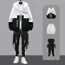 Men Tracksuit Autumn Sportswear Two Piece Set Man Hip Hop Fashion Sweatpants Brand Clothing Mens Students Sweatsuit Hoodie Suit 240202