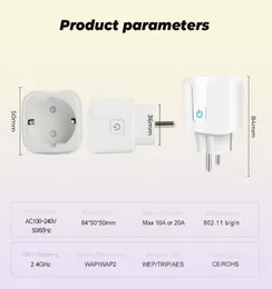 Power Energy Monitor 16A EU UK 10A US WiFi Smart Plug Socket Adapter SmartLife App Voice Control fungerar med Alexa Google Home7954861