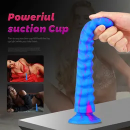 Dildos Dragon Scale Mixed Color Mini Simulation Penis Double-Layer Liquid Silica Gel Giant Large Thick Women's Gun Machine Fun Products