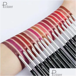 Lip Pencils Pudaier Nude Pink Mat Liner Ołówek gładki łatwy do noszenia matt szminka usta konturowo oko wodoodporne makijaż dostawa dhu8b