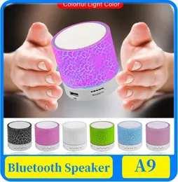 A9 Bluetooth Speaker Mini Wireless Loudspeaker Crack LED TF USB Subwoofer bluetooth Speakers mp3 stereo o music player5065288