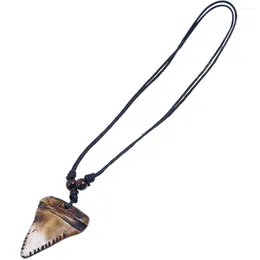 Pendant Necklaces Decorate Shark Tooth Necklace Boys Men Beach For Mens Choker Decoration Cool Chain Personalized Surfer