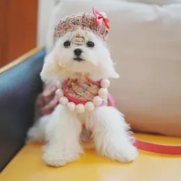 개 칼라 패션 애완 동물 보우 티 하네스 드레스 드레스 모자 가죽 끈 작은 개 chihuahua schnauzer Teddy Yorkie Pomeranian Pug Bichon Gyl10