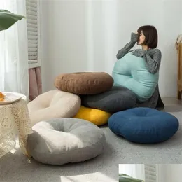 Almofada / travesseiro decorativo japonês meditação futons almofada pérola algodão s para el tatami linho assento yoga sala de estar 211203 drop de dho5f
