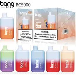 Otantik Bang Box BC5000 Tek Kullanımlık Vape 13ml önceden doldurulmuş 5000 Puflar Desechable E Sigara Bangbox 5K Pod Cihaz 24 Tatlar