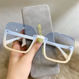 Sunglasses Oversized Women Luxury Large Vintage Black Shades Festival Eyewear Ladies Glasses Gafas Sol Wide Legs For Men