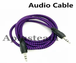 Cavo AUX o intrecciato di alta qualità da 3,5 mm intrecciato 1,5 M Jack stereo ausiliario maschio Cavo colorato per auto per iPhone 6s Samsung S7 S6 Altoparlante MP36936902