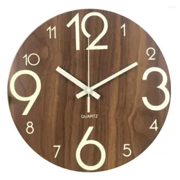 Wall Clocks Digital Number Clock 3D Silent Glow Dark Acrylic Luminous Hanging Brief Quiet