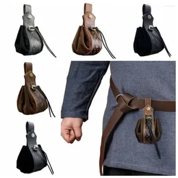 Sacos de compras Vintage Medieval Belt Bag Requintado Acabamento Ajustável Cintura À Prova D 'Água Portátil Rock Gatherings